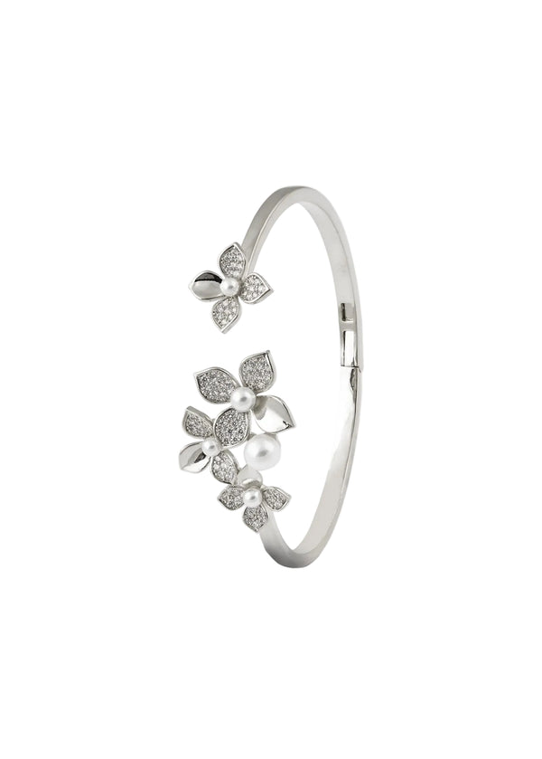 Niluk Gold Floral Pearl Kada