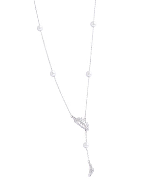 Niluk Rhodium-Plated Dolphin Pendant Necklace