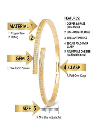 Niluk Gold-Plated Modern Luxe Kada