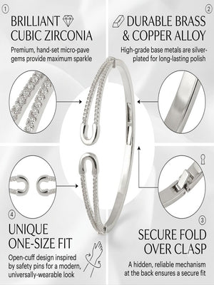 Niluk Gold-Plated White Sparkle Kada