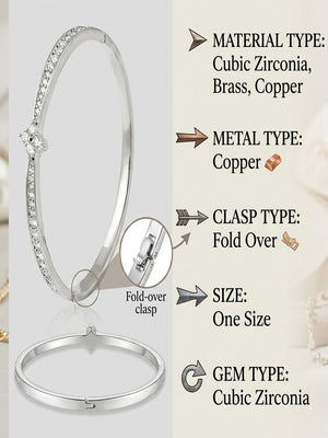 Niluk White Rhodium Luxe Kada