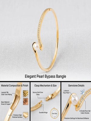 Niluk Gold-Plated Pearl Elegance Kada