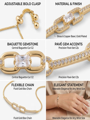 Niluk White & Rhodium Linked Elegance Bracelet
