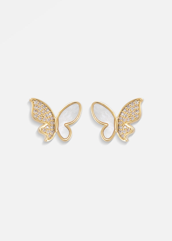 Niluk Gilded Butterfly Studs