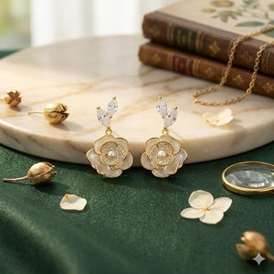 Niluk Golden Blossom Dangles