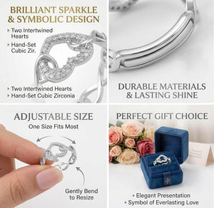 Niluk White Rhodium Open Wrap Ring