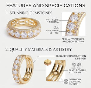 Niluk Elegant Gold-Tone Design  Adjustable Ring