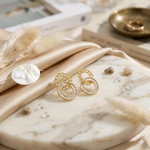 Niluk Rhodium Radiance Hoops Earrings for Women and Girls
