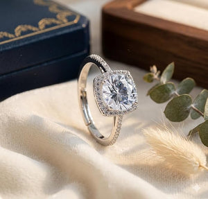 Niluk Elegant Solitaire-Style Gold Plated  Adjustable Ring