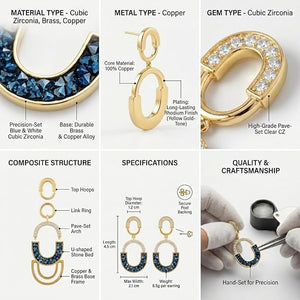 Niluk Blue Crescent Glitz