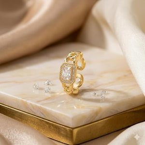 Niluk Radiant White Solitaire Finger Ring