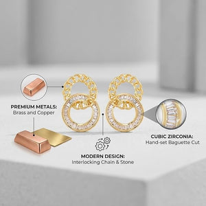 Niluk Rhodium Radiance Hoops Earrings for Women and Girls