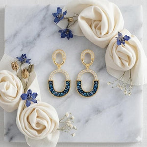 Niluk Blue Crescent Glitz