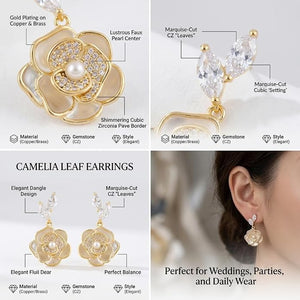 Niluk Golden Blossom Dangles