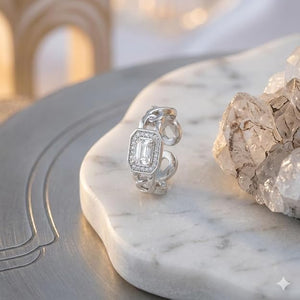Niluk Radiant White Solitaire Finger Ring