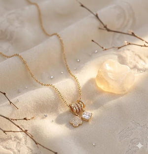 Niluk Gold-Plated Butterfly & Star Charm Necklace