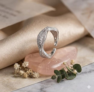 Niluk Gold-Plated Eye Shape Designer Adjustable Finger Ring