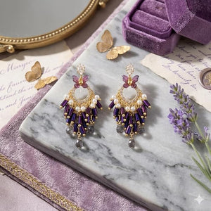Niluk Majestic Plum Blossom Earrings