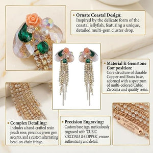 Niluk Golden Cascade Earrings
