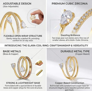 Niluk Stylish Gold-Plated Adjustable Ring