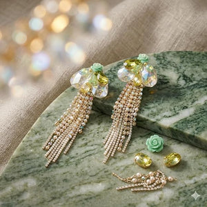 Niluk Golden Cascade Earrings
