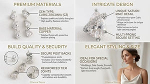 Niluk Crystal Cascade Earrings
