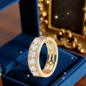 Niluk Elegant Gold-Tone Design  Adjustable Ring