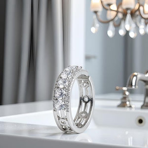 Niluk Elegant Gold-Tone Design  Adjustable Ring