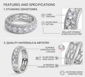 Niluk Elegant Gold-Tone Design  Adjustable Ring