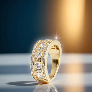 Niluk Luxurious Gold-Plated Designer Band  Adjustable Finger Ring