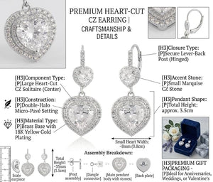 Niluk Rhodium Heart Sparklers