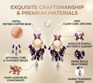 Niluk Majestic Plum Blossom Earrings