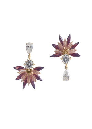 Niluk Elegant Blue Crystal Drop Earrings