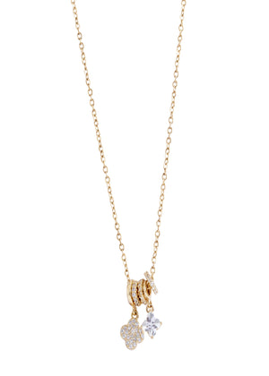 Niluk Gold-Plated Butterfly & Star Charm Necklace